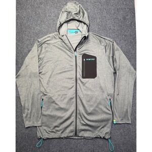 YETI Cycles Mens XXL Gray Full Zip Mountain Bike MTB Performance Hoodie Jacket